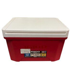 Igloo Laguna 9-Quart Hard Cooler Red & White 13 Twelve-Ounce Cans Cool Riser USA